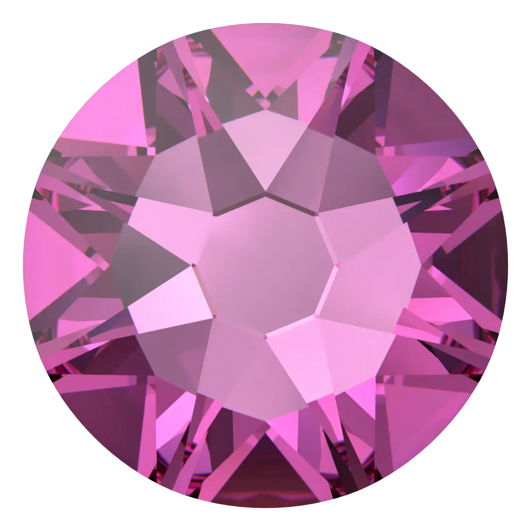 Serinity Hotfix Flat Back Crystals (2000, 2038 & 2078) Dark Rose - Bluestreak Crystals