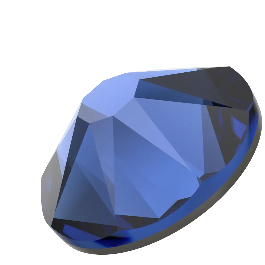 Serinity Flat Back Crystals Non Hotfix (2000, 2058 & 2088) Dark Sapphire - Bluestreak Crystals