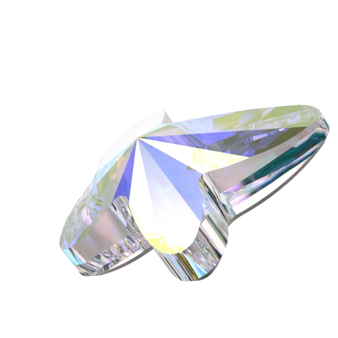 Serinity Flat Back Crystals Non Hotfix Butterfly (2854) Crystal AB - Bluestreak Crystals