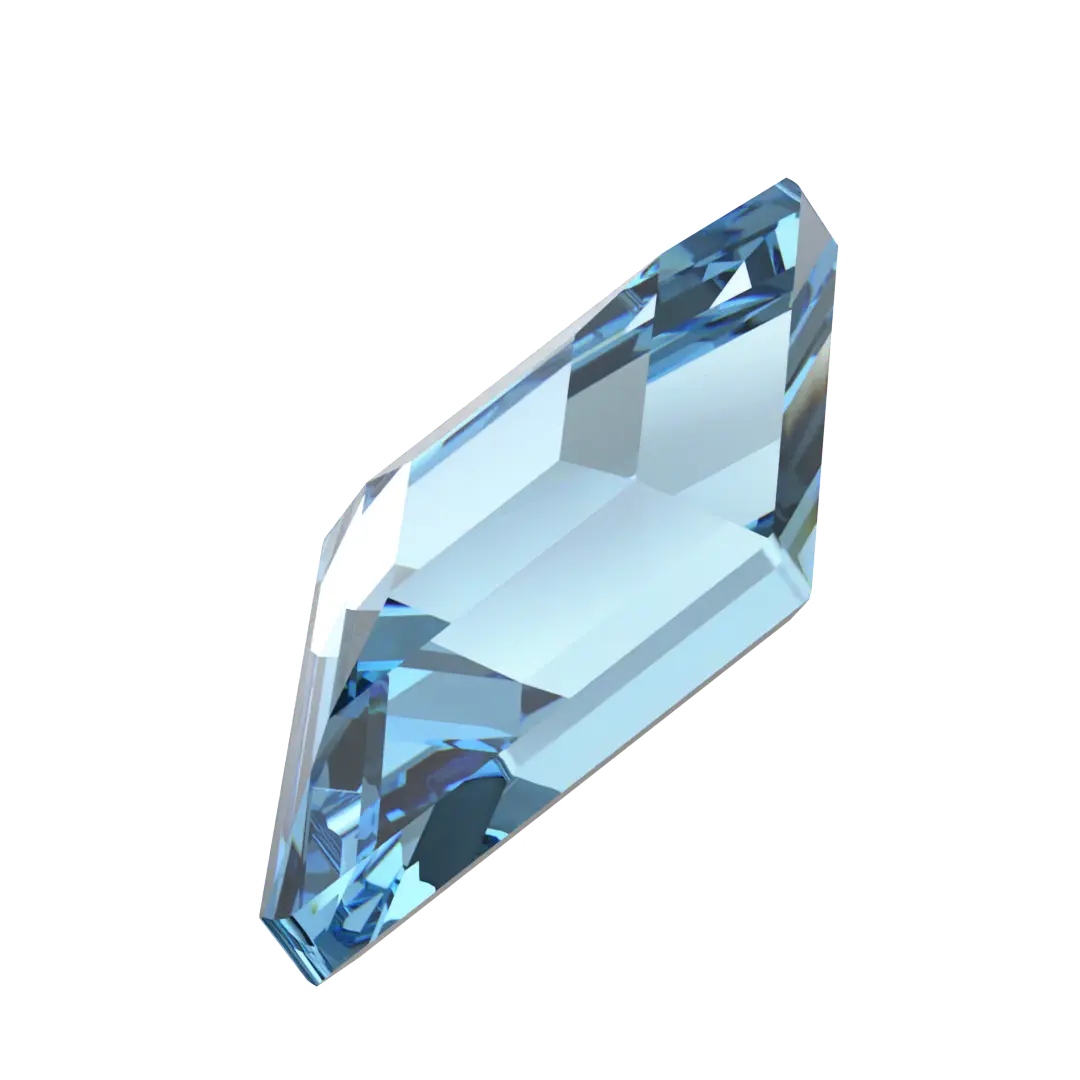 Serinity Flat Back Crystals Non Hotfix Diamond (2773) Aquamarine - Bluestreak Crystals