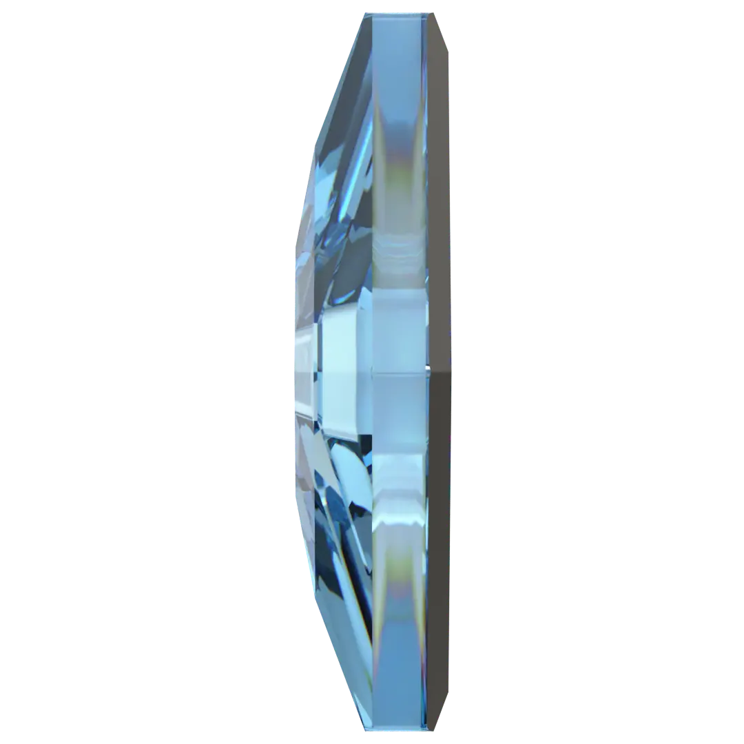 Serinity Flat Back Crystals Non Hotfix Diamond (2773) Aquamarine - Bluestreak Crystals