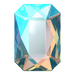 Serinity Flat Back Crystals Non Hotfix Emerald Cut (2602) Aquamarine Shimmer - Bluestreak Crystals