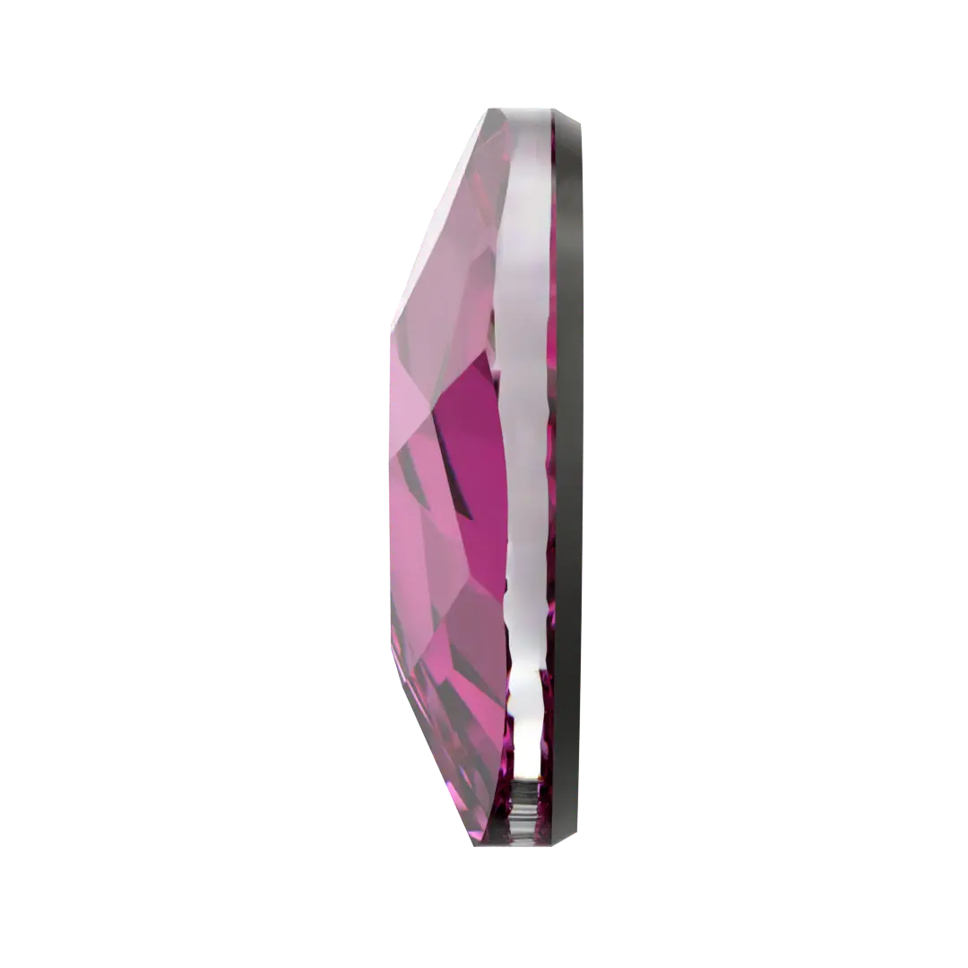 Swarovski Flat Back Crystals Non Hotfix Heart (2808) Dark Rose - Bluestreak Crystals