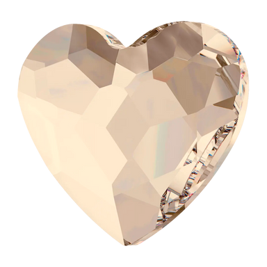 Swarovski Flat Back Crystals Non Hotfix Heart (2808) Light Silk - Bluestreak Crystals