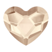 Swarovski Flat Back Crystals Non Hotfix Heart (2808) Light Silk - Bluestreak Crystals