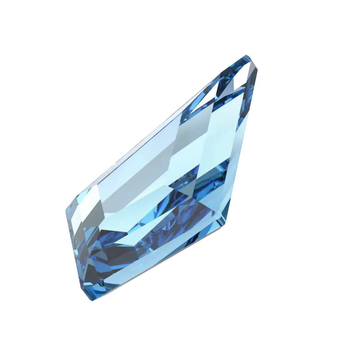 Swarovski Flat Back Crystals Non Hotfix Kite (2771) Aquamarine - Bluestreak Crystals