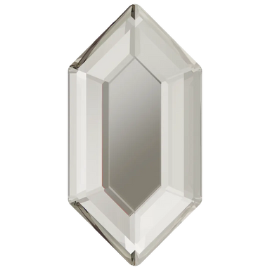 Serinity Flat Back Crystals Non Hotfix Large Hexagon (2776) Crystal Silver Shade - Bluestreak Crystals
