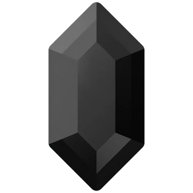 Serinity Flat Back Crystals Non Hotfix Large Hexagon (2776) Jet UNFOILED - Bluestreak Crystals