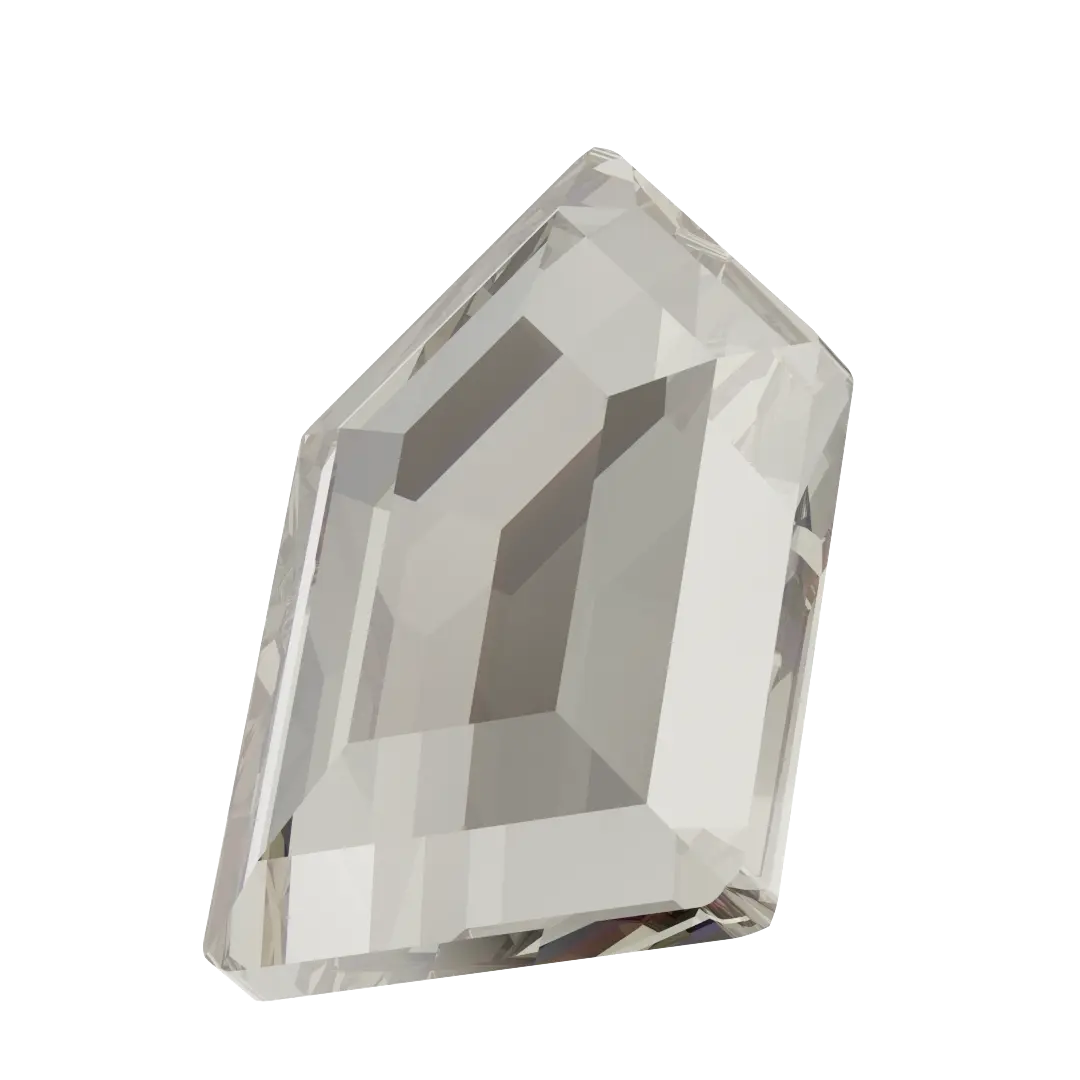 Serinity Flat Back Crystals Non Hotfix Large Pentagon (2774) Crystal Silver Shade - Bluestreak Crystals