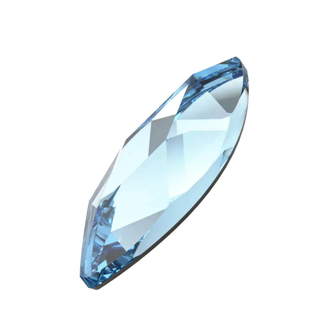 Serinity Flat Back Crystals Non Hotfix Marquise (2201) Aquamarine - Bluestreak Crystals