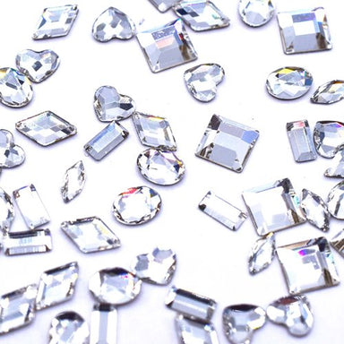 Serinity Flat Back Crystals Non Hotfix Mini Shapes Mix CRYSTAL - Bluestreak Crystals