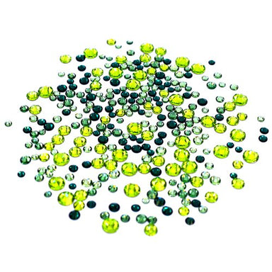 Serinity Flat Back Crystals Non Hotfix Mix Palm Green - Bluestreak Crystals