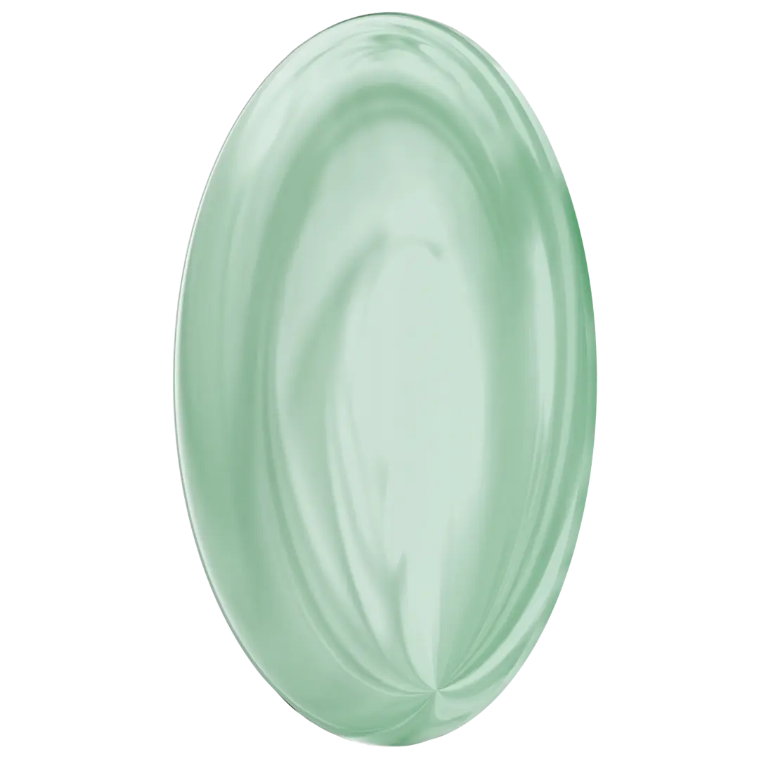 Serinity Flat Back Crystals Non Hotfix Oval Cabochon (2196/4) Crystal Mint Green - Bluestreak Crystals