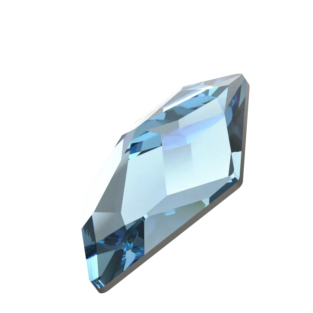 Serinity Flat Back Crystals Non Hotfix Rhombus (2709) Aquamarine - Bluestreak Crystals