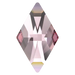 Serinity Flat Back Crystals Non Hotfix Rhombus (2709) Light Rose - Bluestreak Crystals