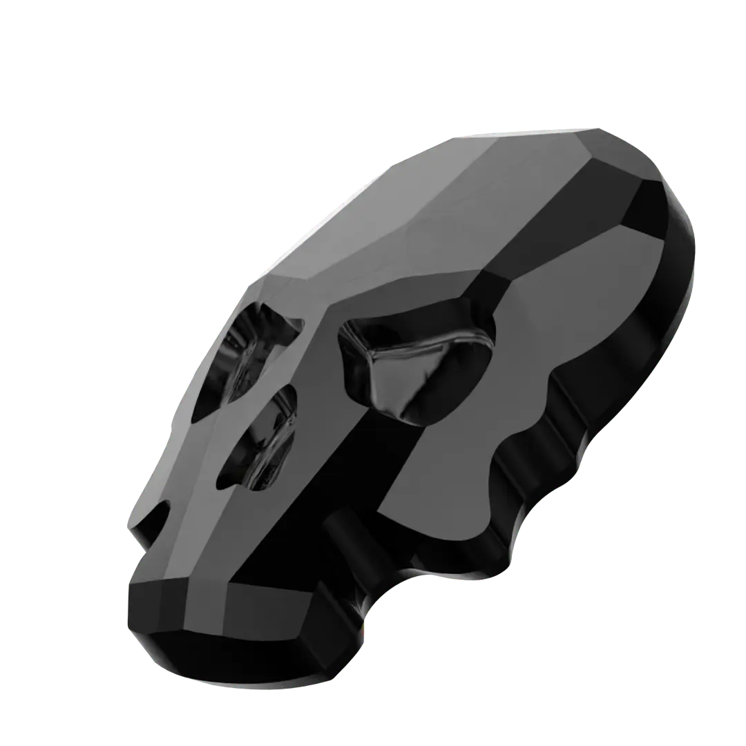 Serinity Flat Back Crystals Non Hotfix Skull (2856) Jet UNFOILED - Bluestreak Crystals