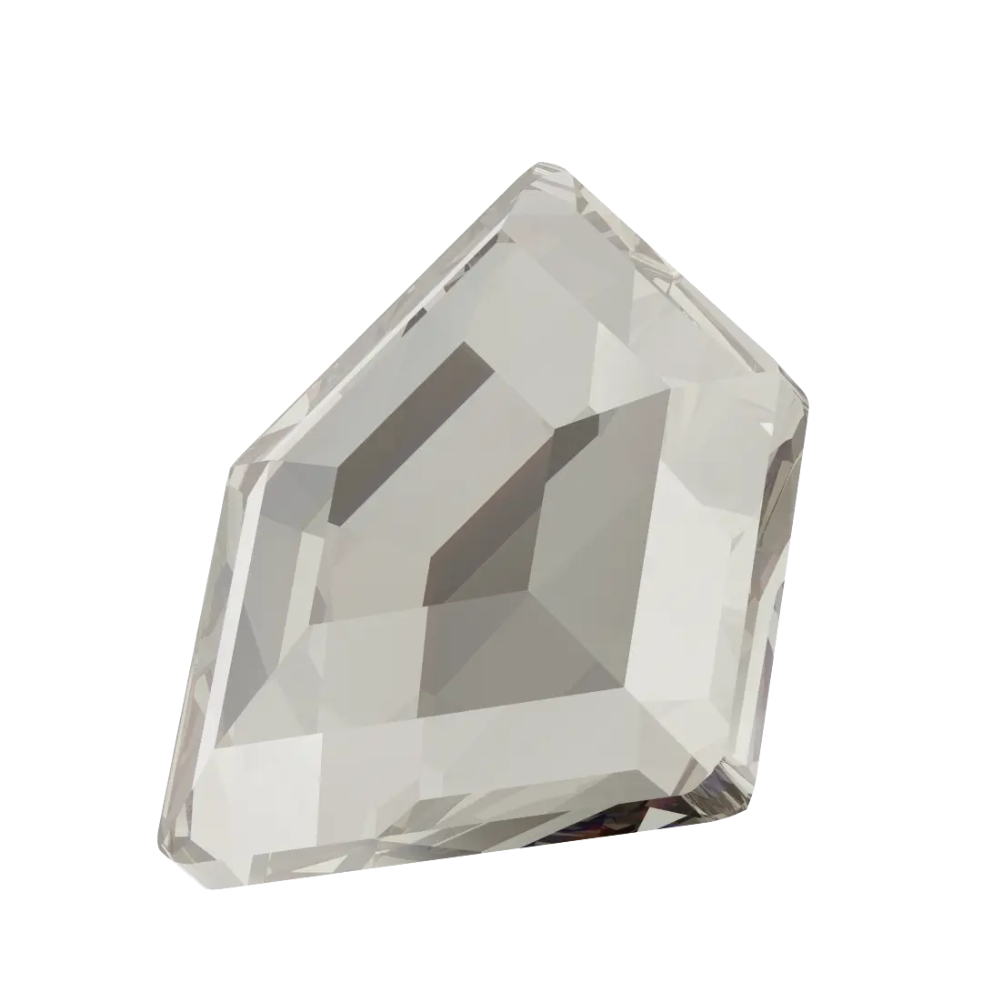 Serinity Flat Back Crystals Non Hotfix Small Pentagon (2775) Crystal Silver Shade - Bluestreak Crystals