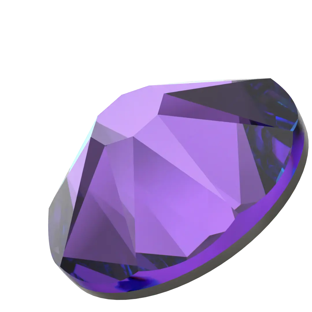 Serinity Hotfix Flat Back Crystals (2000, 2038 & 2078) Crystal Heliotrope - Bluestreak Crystals