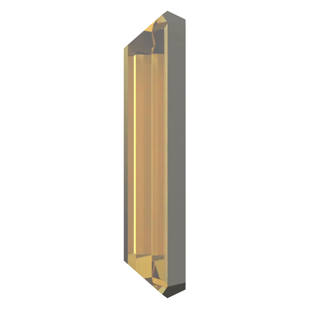 Serinity Hotfix Flat Back Crystals Baguette (2510) Dark Jonquil - Bluestreak Crystals