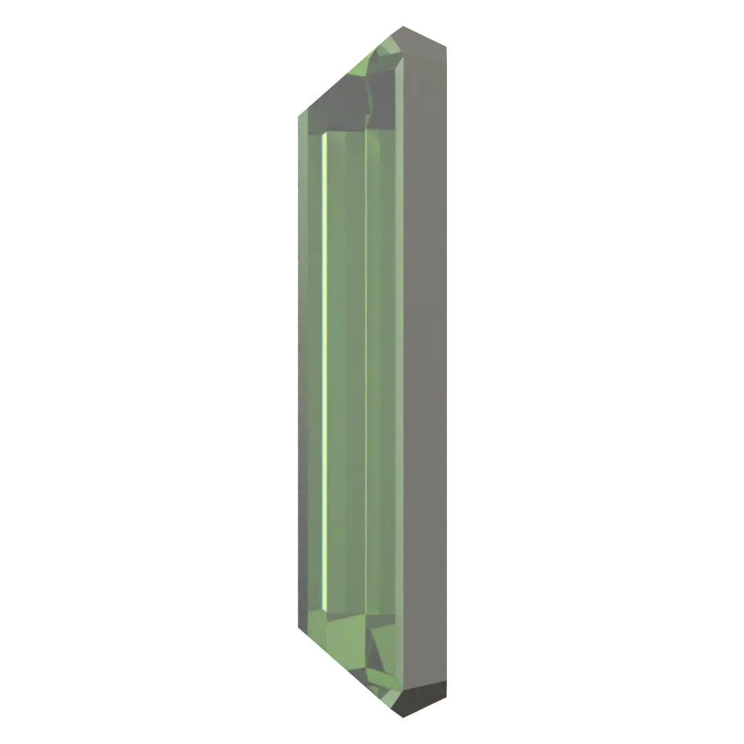 Serinity Hotfix Flat Back Crystals Baguette (2510) Dark Peridot - Bluestreak Crystals