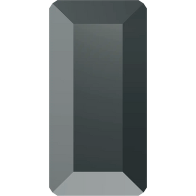 Serinity Hotfix Flat Back Crystals Baguette (2510) Jet Hematite - Bluestreak Crystals