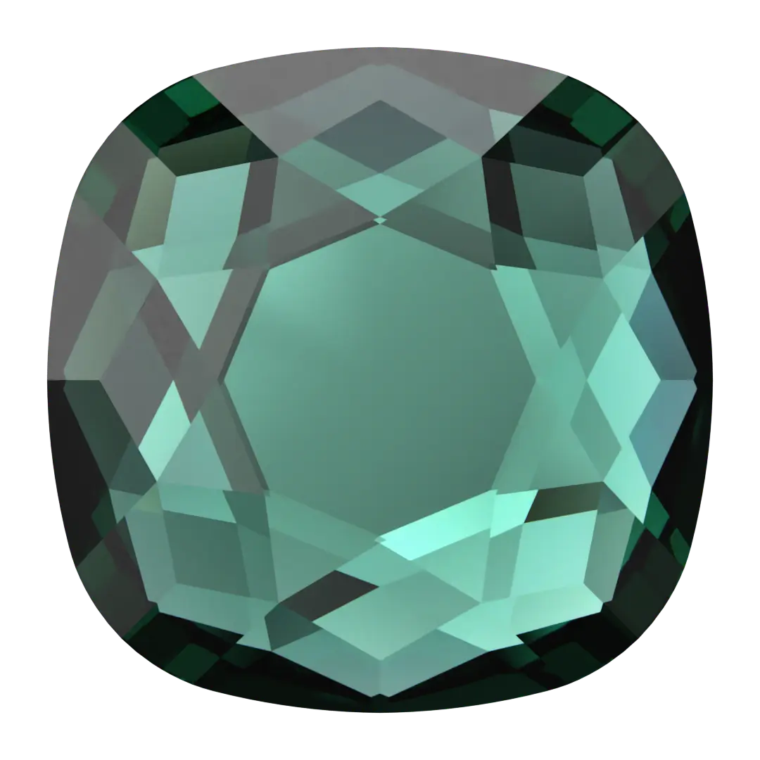 Serinity Hotfix Flat Back Crystals Cushion (2471) Emerald - Bluestreak Crystals