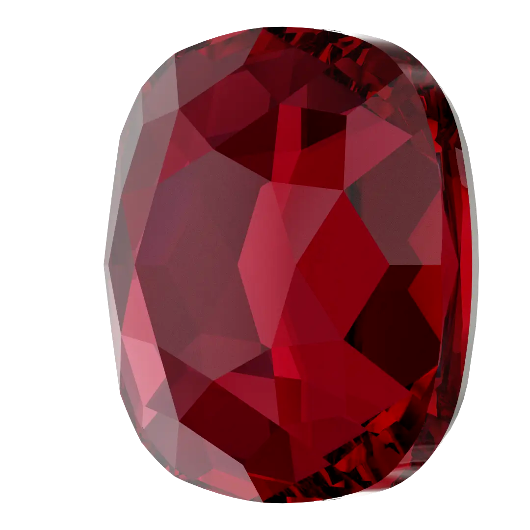 Serinity Hotfix Flat Back Crystals Cushion (2471) Scarlet - Bluestreak Crystals