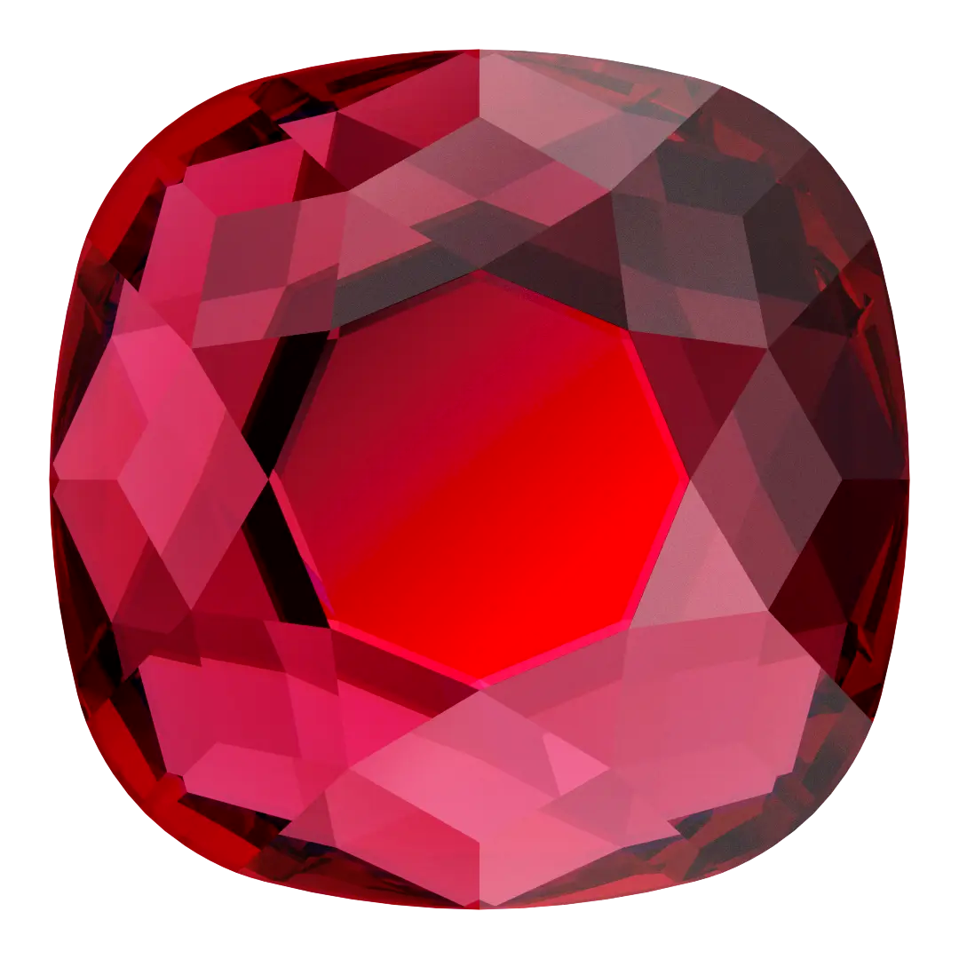 Serinity Hotfix Flat Back Crystals Cushion (2471) Scarlet - Bluestreak Crystals