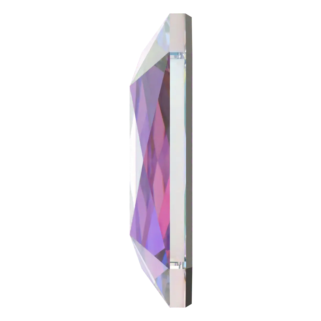 Serinity Flat Back Crystals Non Hotfix Emerald Cut (2602) Crystal AB - Bluestreak Crystals