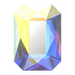 Serinity Flat Back Crystals Non Hotfix Emerald Cut (2602) Crystal AB - Bluestreak Crystals
