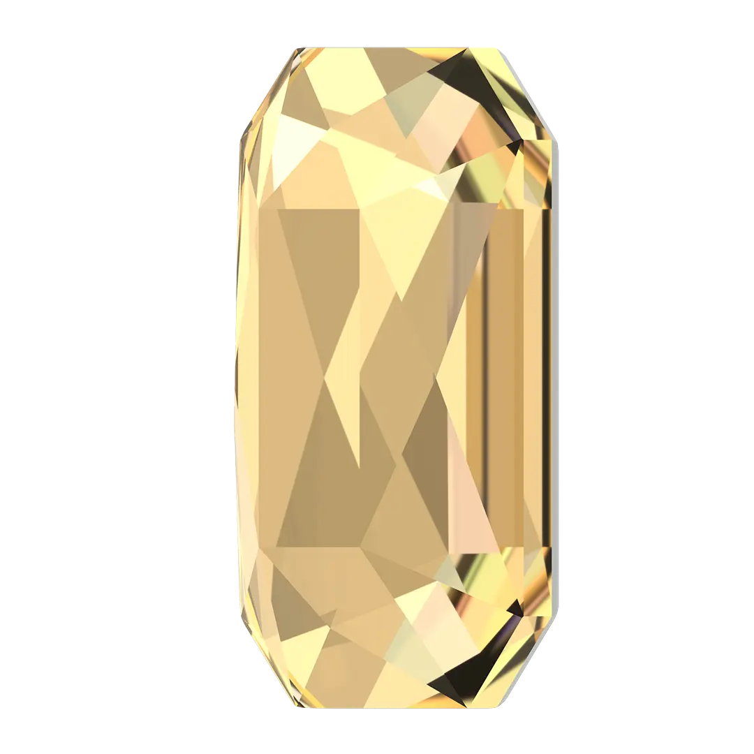 Swarovski Flat Back Crystals Non Hotfix Emerald Cut (2602) Crystal Golden Shadow - Bluestreak Crystals