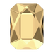 Swarovski Flat Back Crystals Non Hotfix Emerald Cut (2602) Crystal Golden Shadow - Bluestreak Crystals