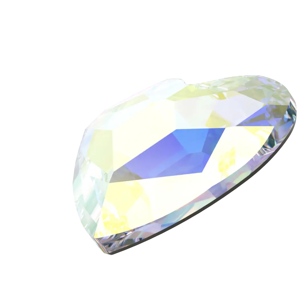 Serinity Hotfix Flat Back Crystals Heart (2808) Crystal AB - Bluestreak Crystals