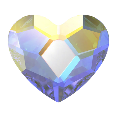 Serinity Hotfix Flat Back Crystals Heart (2808) Crystal AB - Bluestreak Crystals