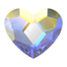 Serinity Hotfix Flat Back Crystals Heart (2808) Crystal AB - Bluestreak Crystals