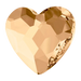 Serinity Flat Back Crystals Non Hotfix Heart (2808) Crystal Golden Shadow - Bluestreak Crystals