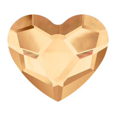 Serinity Flat Back Crystals Non Hotfix Heart (2808) Crystal Golden Shadow - Bluestreak Crystals