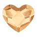 Serinity Flat Back Crystals Non Hotfix Heart (2808) Crystal Golden Shadow - Bluestreak Crystals