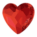 Serinity Hotfix Flat Back Crystals Heart (2808) Light Siam - Bluestreak Crystals