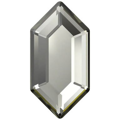 Serinity Hotfix Flat Back Crystals Large Hexagon (2776) Black Diamond - Bluestreak Crystals