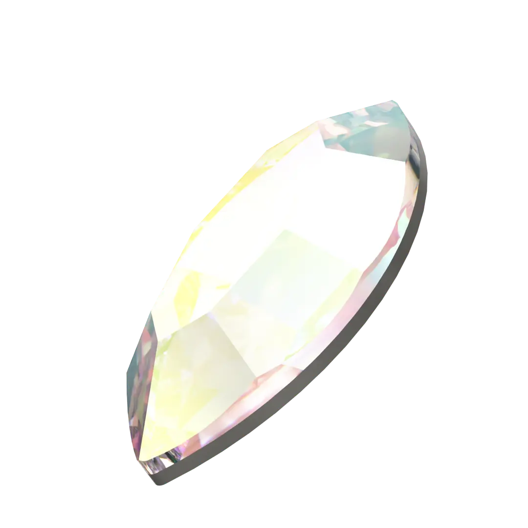 Serinity Flat Back Crystals Non Hotfix Navette (2200) Crystal AB - Bluestreak Crystals