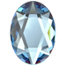Serinity Flat Back Crystals Non Hotfix Oval (2603) Aquamarine - Bluestreak Crystals