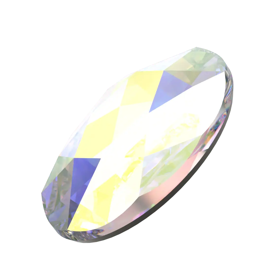 Serinity Flat Back Crystals Non Hotfix Oval (2603) Crystal AB - Bluestreak Crystals