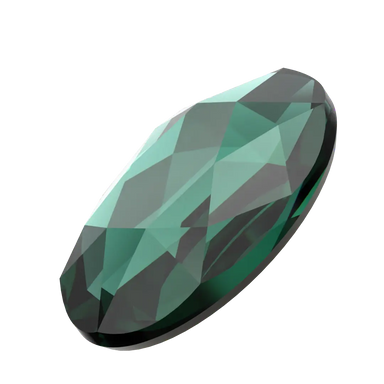 Serinity Hotfix Flat Back Crystals Oval (2603) Emerald - Bluestreak Crystals