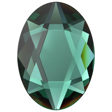 Serinity Hotfix Flat Back Crystals Oval (2603) Emerald - Bluestreak Crystals