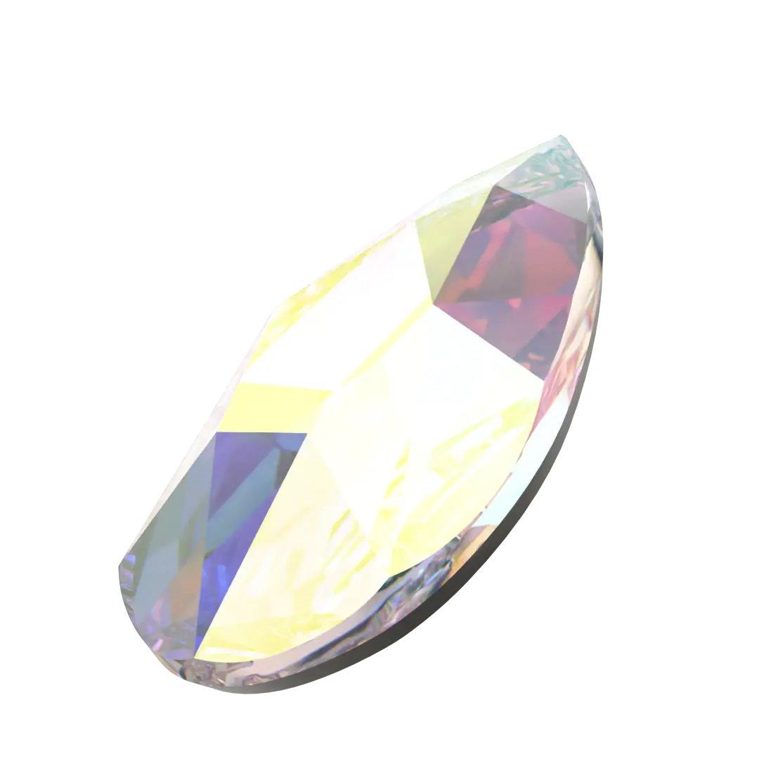 Serinity Flat Back Crystals Non Hotfix Pear (2303) Crystal AB - Bluestreak Crystals