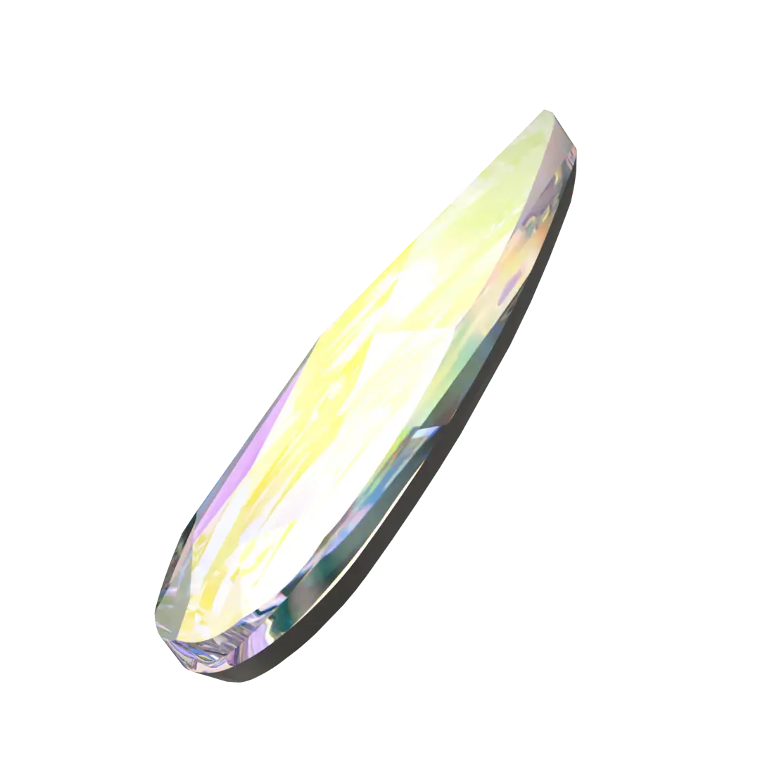 Serinity Flat Back Crystals Non Hotfix Raindrop (2304) Crystal AB - Bluestreak Crystals