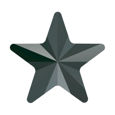 Serinity Hotfix Flat Back Crystals Rivoli Star (2816) Jet Hematite - Bluestreak Crystals