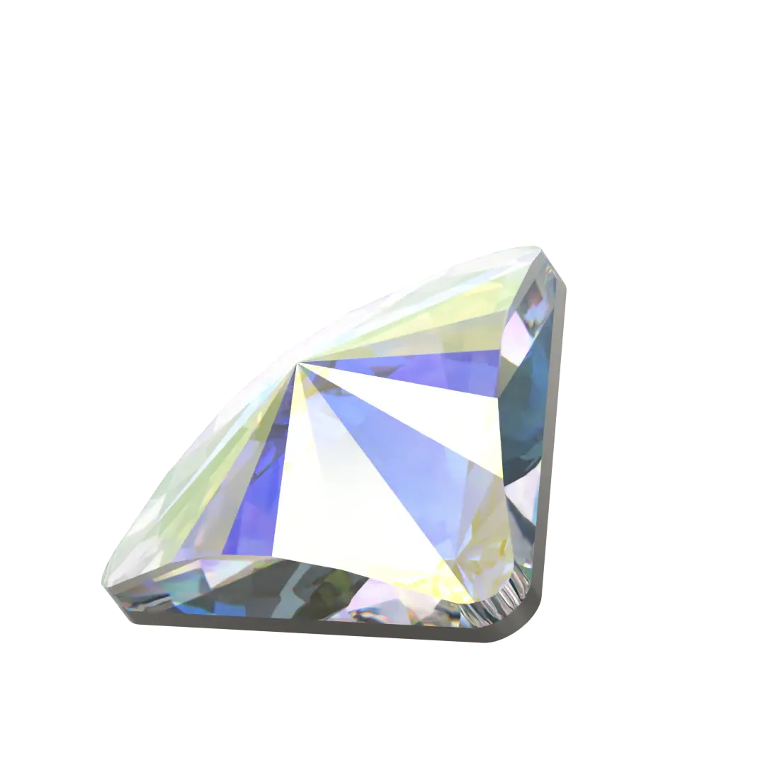 Serinity Hotfix Flat Back Crystals Rivoli Triangle (2716) Crystal AB - Bluestreak Crystals