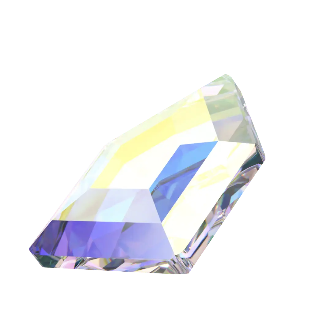 Serinity Hotfix Flat Back Crystals Small Pentagon (2775) Crystal AB - Bluestreak Crystals